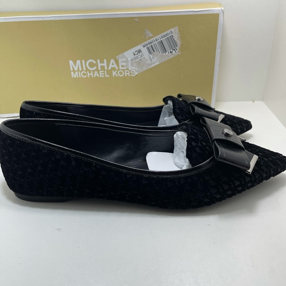 BNIB Michael Kors Belle Flex Valvet Flat Black 6 - Picture 7 of 10